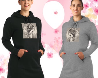 Streeter Hooded Dress-"Unique Gift for Women's Day." "Special Gift: Streeter Hoodie Dress for Women's Day"