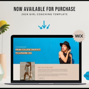 Wix Website Template - Wix Coach Website - Coaching Website For Girls - Podcast- Professional Wix Template - Blogger Website - Coaching Wix