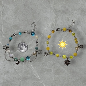 Sun and moon matching bracelets