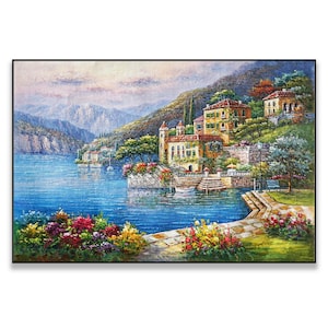 Serene Villa del Balbianello Painting - Lake Como Scenic Beauty