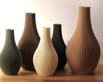 SWIRL by PrintedHarmony / Vase aus BIO PLA / 3D Druck / Blumenvase / Deko / Geschenk / Trockenblumenvase