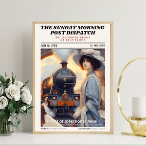 The Orient Express, Vintage Wall Art, Home Decor Wall Art, Orient Express Travel Poster, Art Deco, Vintage Train, Digital Download