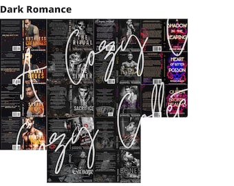 Dark Romance - Mini couvertures de livre pour mini livres DIY - TÉLÉCHARGEMENT NUMÉRIQUE