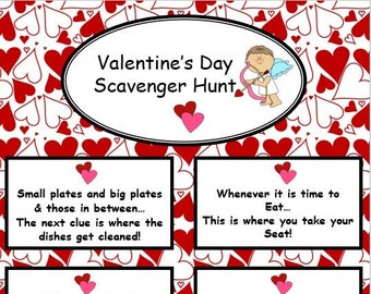 Valentine's Day Scavenger Hunt for Kids