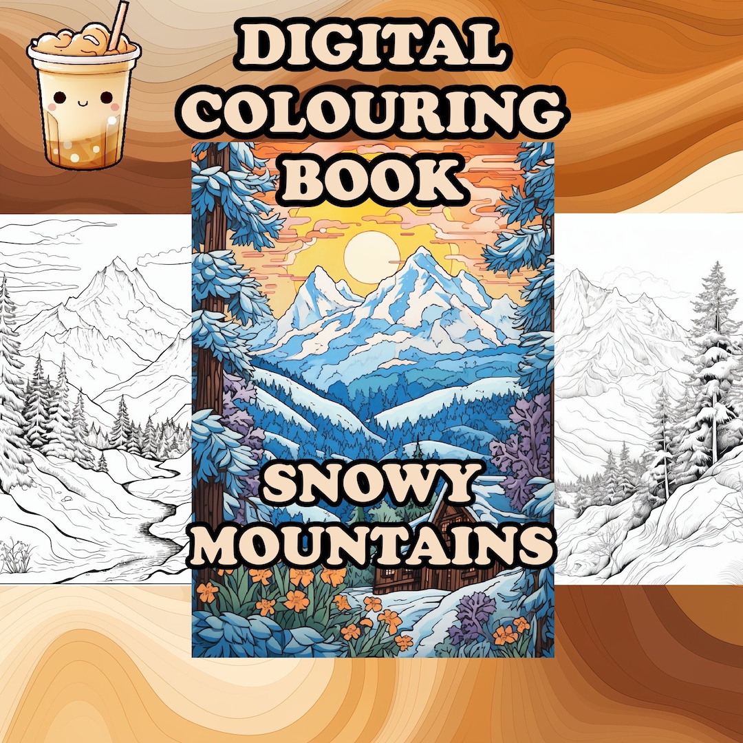Dynamic Digital Colouring Book Landscape Concept Dynamic Digital Colouring Book Landscape Concept