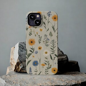 Wild Flowers Slim Phone Cases for All Iphones 7,8, Plus X, XS, XR, 11-15, Mini, Pro, Pro Max