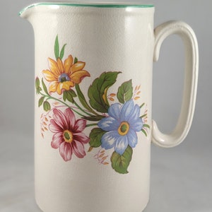 Elijah Cotton Ltd. Lord Nelson Ware Staffordshire England Floral Milk Pitcher | Vintage Ceramic Jug