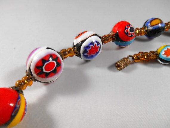 Vintage Colorful Graduated Round Millefiori Bead … - image 7