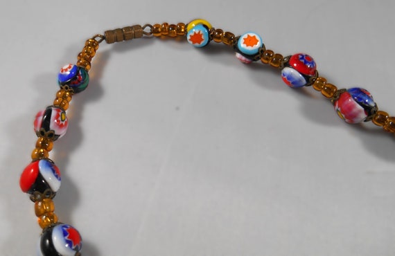 Vintage Colorful Graduated Round Millefiori Bead … - image 4