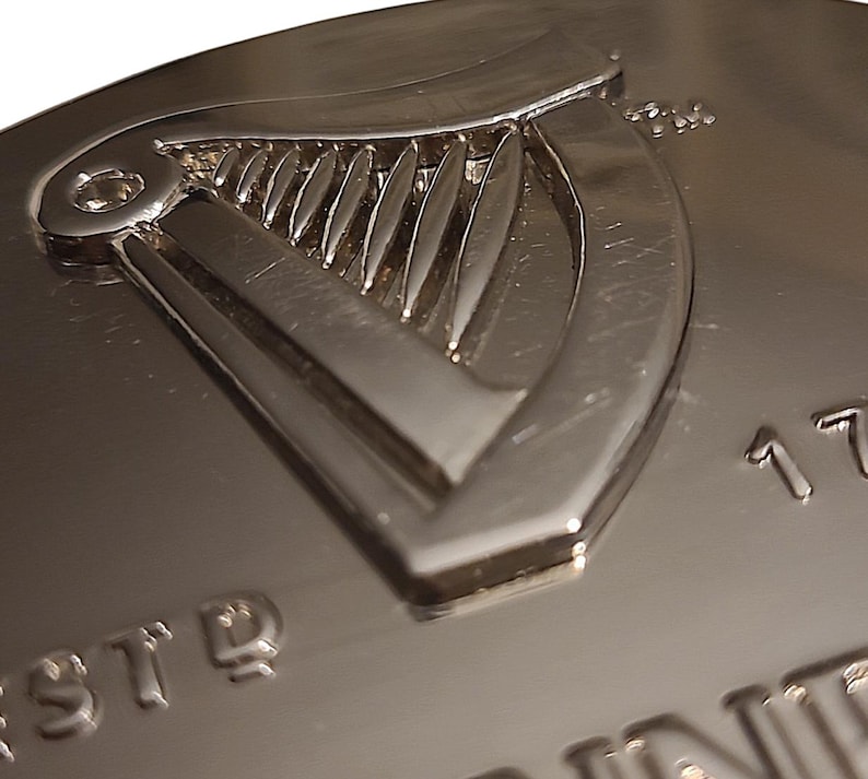 Vintage Guinness Harp Logo Belt Buckle – Oval Stainless Steel Irish Beer Memorabilia image 2
