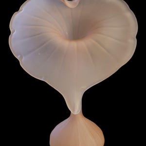 Leonardo Handarbeit Pink Satin Hand Blown Glass Jack in the Pulpit Vase – Elegant Art Glass Flower Vase