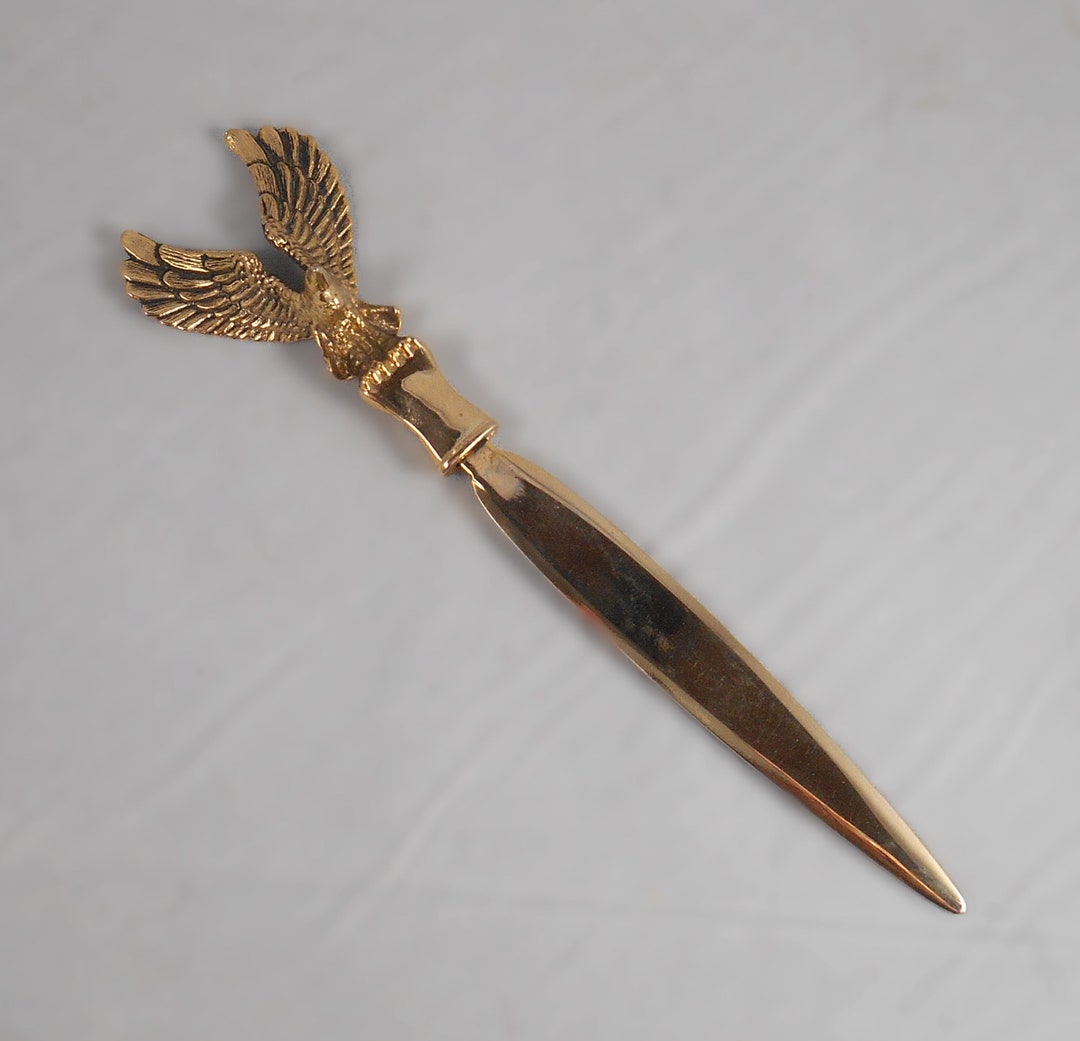 Vintage Americana Brass Eagle Letter Opener Etsy