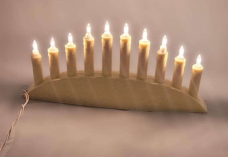 Vintage JOYBRITE Christmas Mini 10 Light Candolier Working With