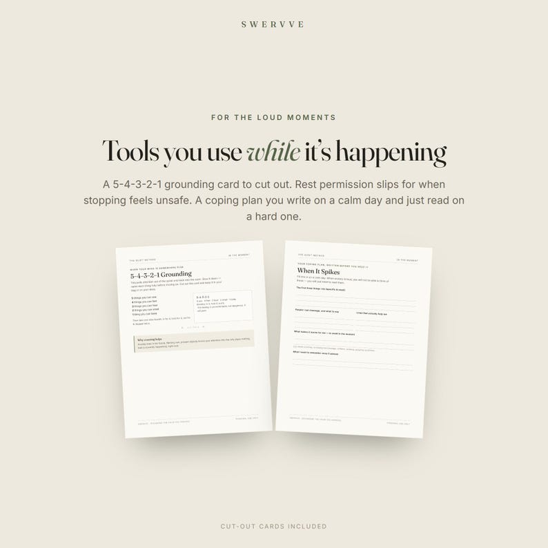 High-Functioning Anxiety Workbook Printable, CBT Anxiety Journal & Overthinking Worksheets, Coping Skills, Trigger Tracker PDF image 6