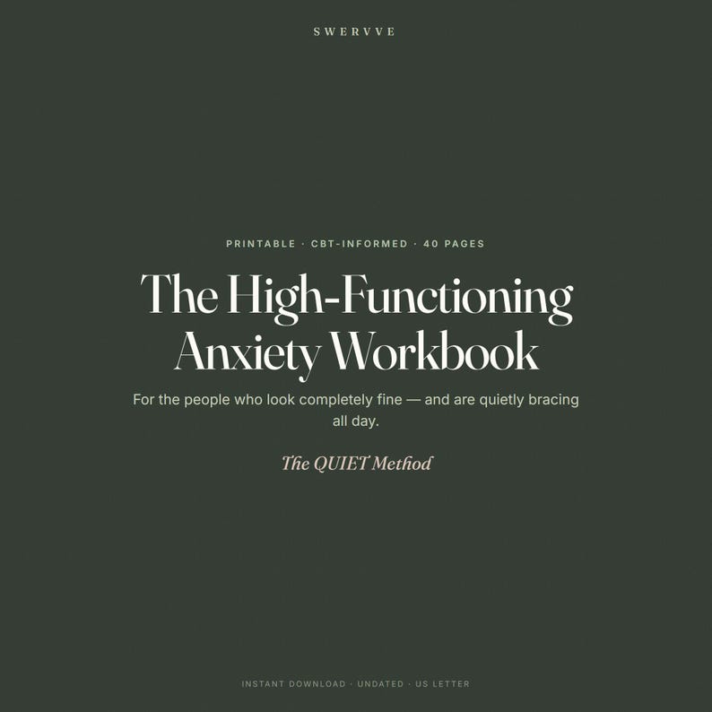 High-Functioning Anxiety Workbook Printable, CBT Anxiety Journal & Overthinking Worksheets, Coping Skills, Trigger Tracker PDF image 8