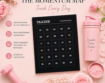 30 Day Glow Up Challenge Planner | Habit Tracker, Self Care & Confidence Reset Journal | Printable PDF | Daily Glow Up Log