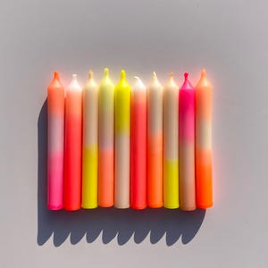 kleine Geburtstagskerzen, kleine Kerzen für den Geburtstagszug, Neon Kerzen, Deko für den Geburtstagstisch