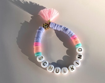 Personalized children's bracelet, colorful bracelet, back-to-school gift, for the school cone, gift for schoolchildren