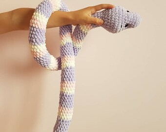 Snake CROCHET PATTERN Soft amigurumi SNAKE toy Animal Crochet Tutorial Pdf English Download