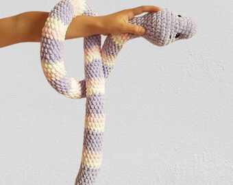 Serpiente PATRÓN DE CROCHET Suave amigurumi SERPIENTE juguete Animal Crochet Tutorial Pdf Inglés Descargar