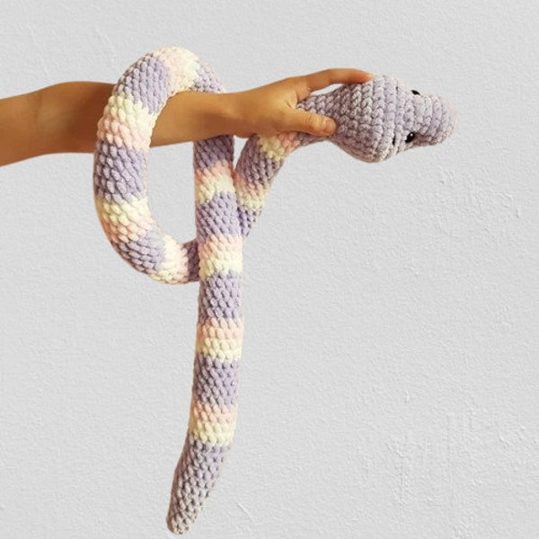 Snake CROCHET PATTERN Soft amigurumi SNAKE toy Animal Crochet Tutorial Pdf English Download