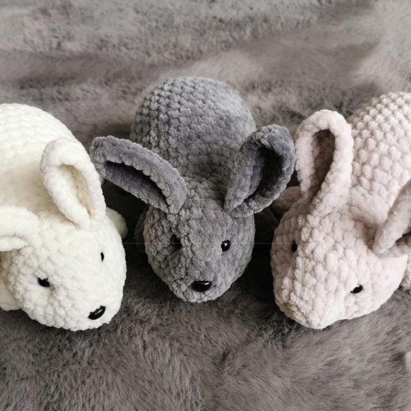 Bonnie the Bunny Crochet PATTERN , Bunny Lovey Crochet Pattern , Low Sew Crochet Amigurumi Pattern , Easter Bunny , Cute Crochet Pattern