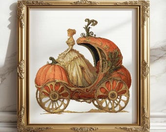 Cinderella Cross Stitch Pattern: Vintage Fairytale Design (PDF Download, Pattern Keeper Compatible