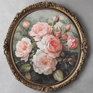 Vintage Roses  / Cross stitch vintage / 2 pdf: for printing + Pattern Keeper + Gift/ Instant Download