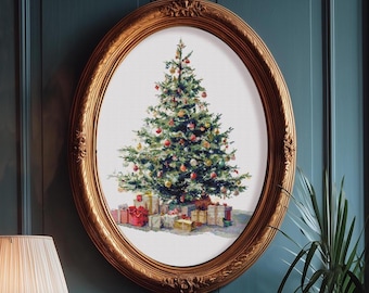 Cross Stitch Pattern "Retro Christmas tree": Vintage Design (PDF Download, Pattern Keeper Compatible)