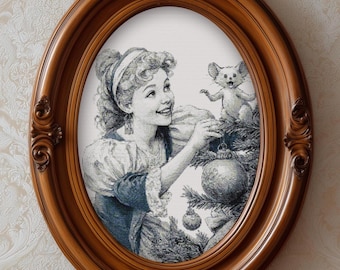 Cinderella Cross Stitch Pattern: Vintage Fairytale Design (PDF Download, Pattern Keeper Compatible)