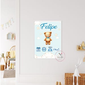 Carta natal del osito de peluche