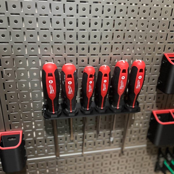 Milwaukee Screwdriver Organizer - Omniwall / Wall Control / Pegboard
