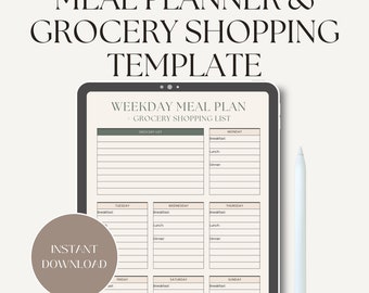 Printable Grocery List Template PDF Instant Download - Etsy