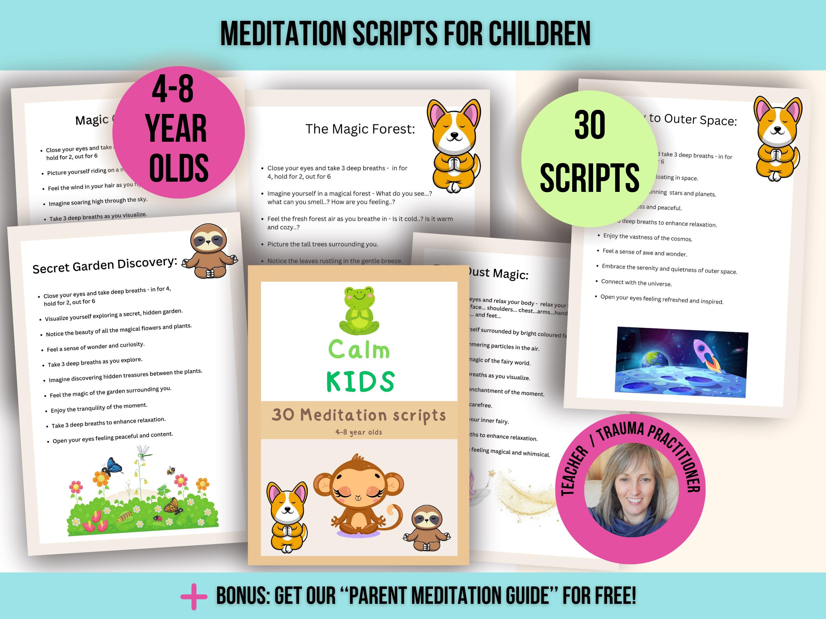 Meditation Scripts for Children: 30 Relaxation Stories (PDF), Child ...