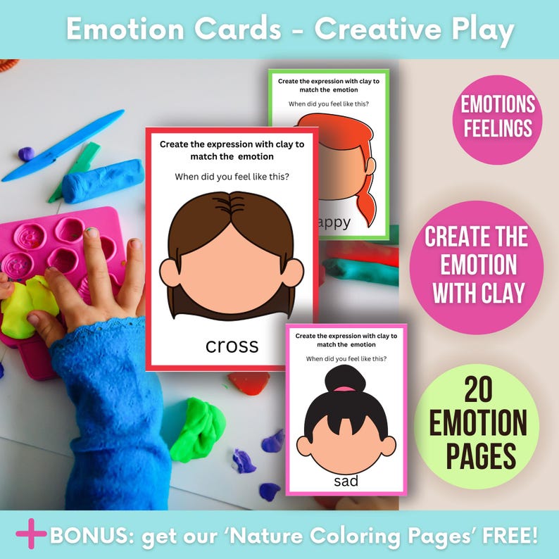 Emotions Craft Cards for Kids: Sensory Emotions Activity (digital ...