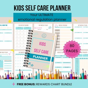 Kids Self Care Planner, Daily Child Self Care Planner, Daily Emotional Regulation Journal For Kids, Calm Routine & Behaviour Support Tool