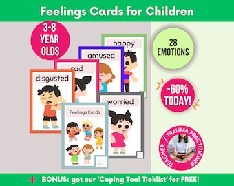 Feelings And Emotions Flashcards For Children Printable, Preschool Emotional Intelligence Activities For Kids, Montessori Emotions Cards
