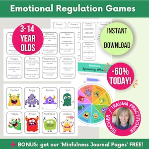 Monster Emotion Flashcard Spiele für Kinder, Emotion druckbare Gefühle Spiele, sozial emotionales Lernen, Emotionsregulierung, EYFS, Kartenspiel