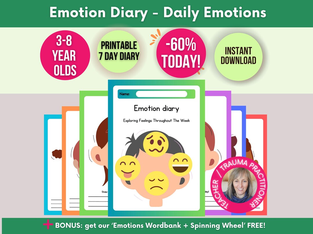 Feelings Drawing Diary for Children: Emotion Regulation (digital ...