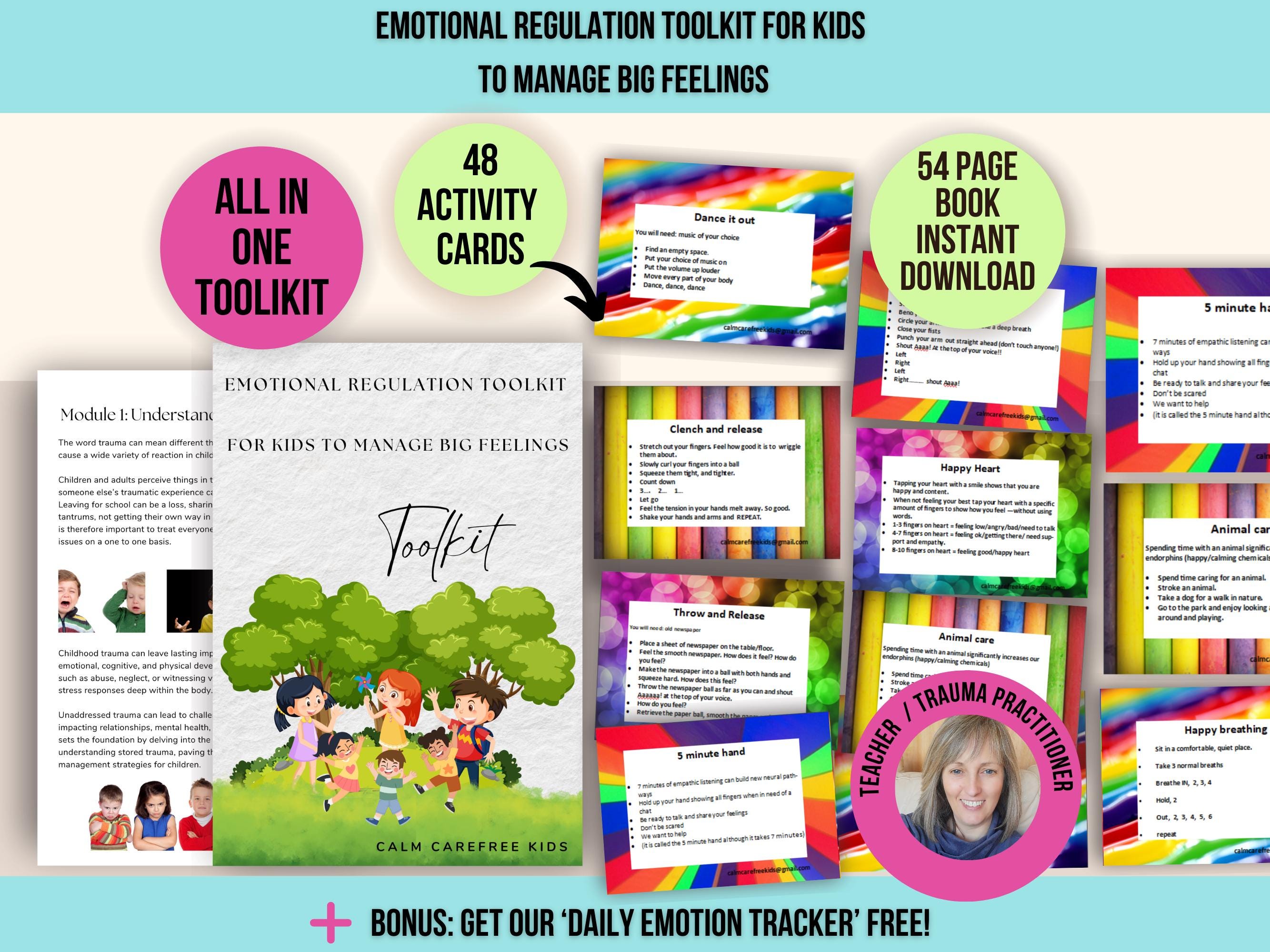 Emotional Regulation Toolkit for Kids, Self Regulation Cards With Fun ...