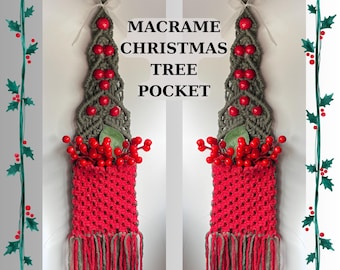 WIDEO Z WZORAMI MAKRAMY, Wzór na choinkę makramową, Kieszonka na choinkę makramową, Choinka, Wzór na makramę, Choinka makramowa DIY
