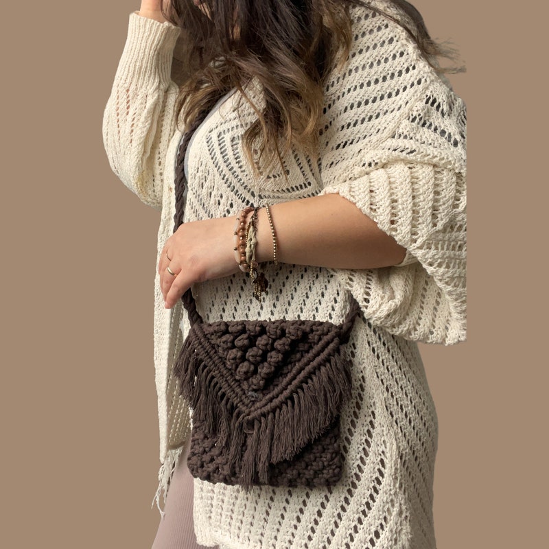 Macrame Crossbody Bag - Mustard Yellow