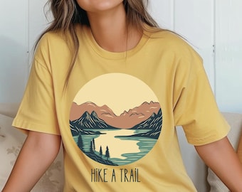 Camiseta de camping, regalo para excursionistas, camiseta de aventura, amante de la naturaleza, camiseta de senderismo de montaña, entusiasta de las actividades al aire libre, regalo para excursionistas, camiseta de senderismo