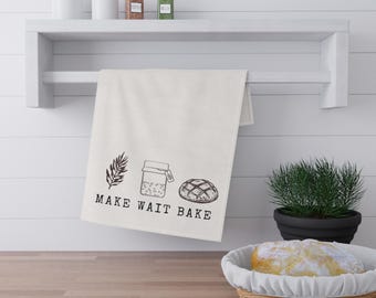 Paño de cocina con diseño de pan de masa madre: regalo para panaderos, decoración rústica de cocina. Paño de cocina con diseño de pan de masa madre, regalo para panaderos, regalo para reposteros.