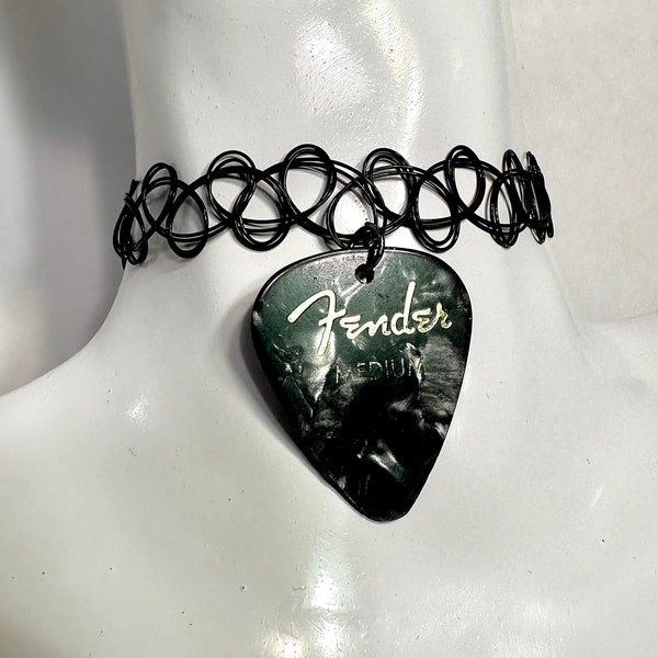 Fender Guitar Pick Choker Necklace