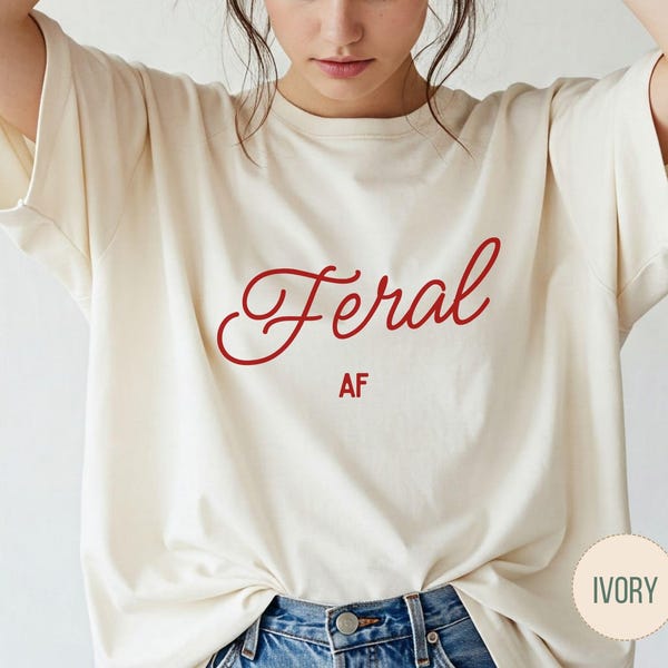 Camiseta Feral AF Comfort Colors: Divertida camiseta gráfica