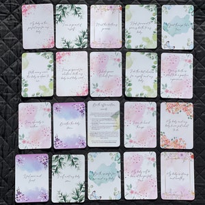 Lot de 19 affirmations positives de la grossesse, cartes d'hypnose, affirmations de soi concernant la grossesse, cadeau de naissance, grossesse, encouragements pour les mamans