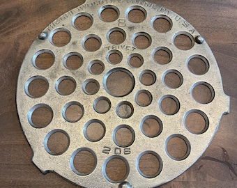 Griswold Cast Iron #8 Trivet Nickel Plated no. 206 Fully Marked