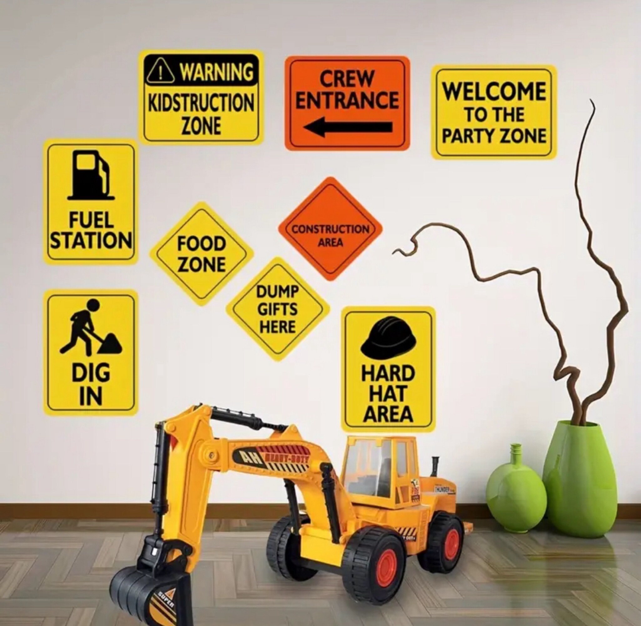 Aazon.co: Hottog 16 Pieces Construction Birthday Party Supplies Construction Theed Zone Party - View #8