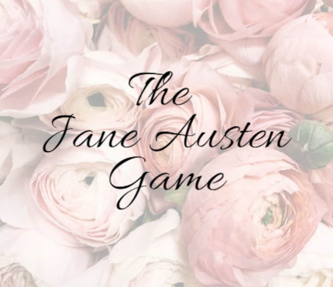The Jane Austen Game DOWNLOAD 100+ Cards! Etsy